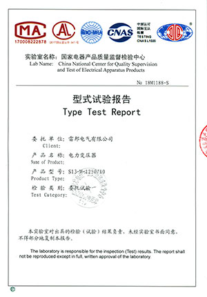 S13-M-1250/10型式试验报告